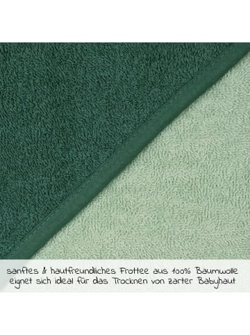 Kapuzenbadetuch 100 x 100 cm - Uni in gruen