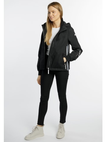 Damen Übergangsjacke Aus Baumwolle in Schwarz