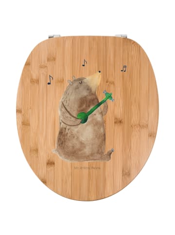 Toilettendeckel Bär Gitarre ohne Spruch in Braun