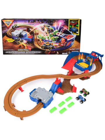 Supercharge Speedway Spielset Truck Megalodon + EL Toro Loco 1:64 Zubehör 3+