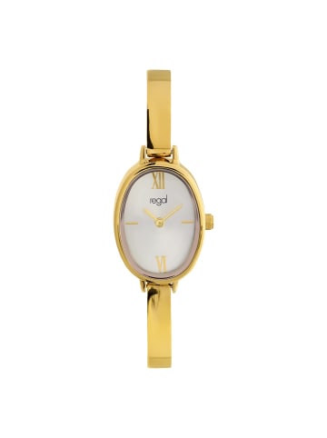 Stahl Quarzuhr Regal Gold