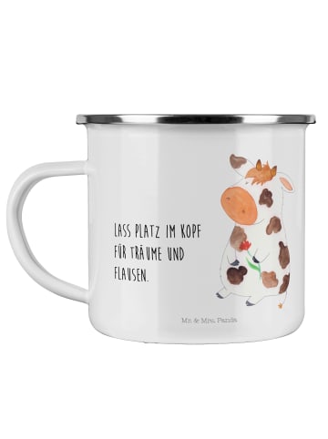 Becher Kuh mit Spruch in Weiß