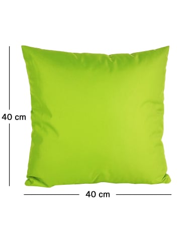 2er Set Outdoor Kissenhülle 40x40cm Uni in Grün