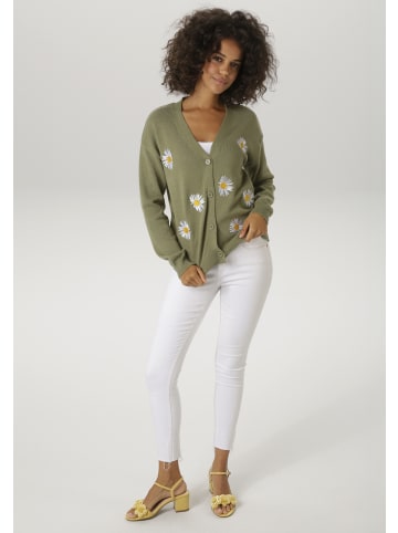Strickjacke in khaki
