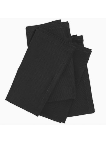 Servietten aus Baumwolle Uni, 4er-Set in Schwarz, 40 x 40 cm