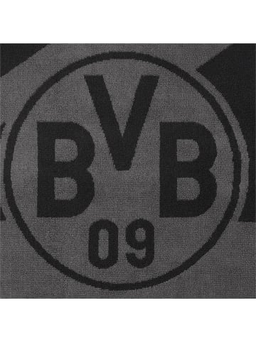 BVB Handtuch grau/schwarz 50x100 cm in grau/ schwarz