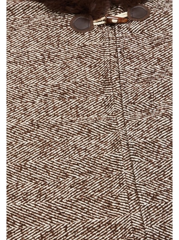 Damen Poncho in Braun
