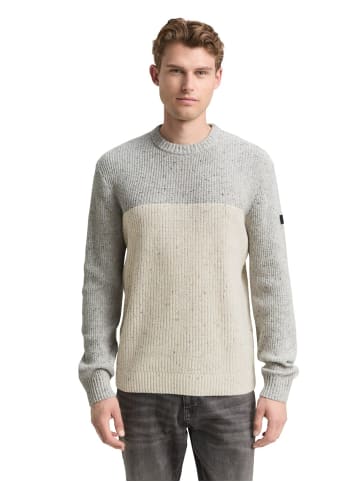 Pullover STRUCTURED MIX CREWNECK PULLOVER in Mehrfarbig