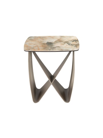 Ecktisch 2145 in Beige / Braun / Taupé – (B)50 x (H)50 x (T)50 cm