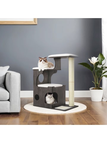 Katzenbaum Caen in Nebelgrau - (B)42 x (H)88 x (T)66 cm