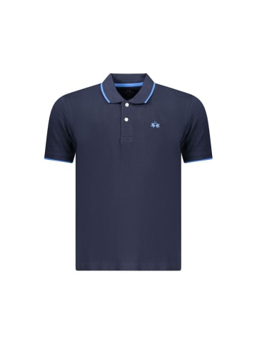 Blau Herren Poloshirt Hemd aus Baumwolle