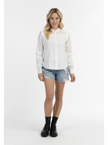 Damen Langarmbluse in Wollweiss