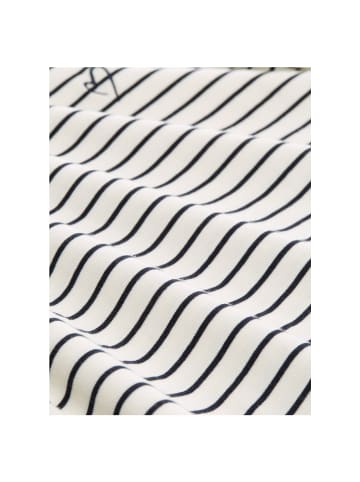 Langarmshirt in navy offwhite stripe