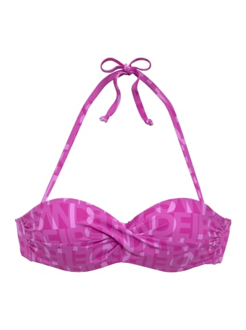 Bügel-Bandeau-Bikini-Top in fuchsia