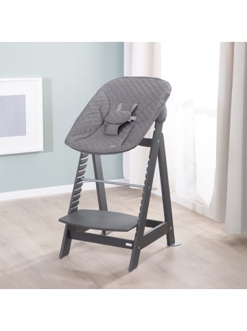 Treppenhochstuhl 'Born Up' Set 2in1 - 'roba Style anthrazit' - mit Liegefunktion
