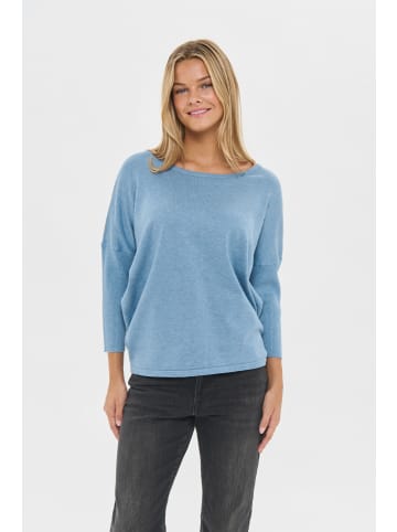 Strickpullover A2561, Casual fit in Blue Shadow Melange