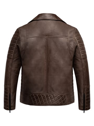 Lederjacke AMHERST in Dunkelbraun