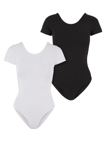 Bodysuit in white+black