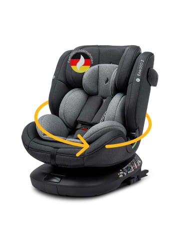 Kindersitz  "Eno360 2"  in Dark Grey Melange - 40 bis 150 cm