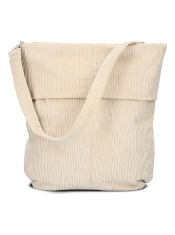 Mademoiselle.M Schultertasche 31 cm cord creme