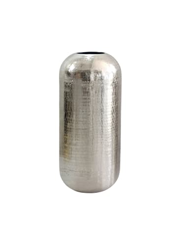 Vase in Silber / Aluminium / 20x20x45