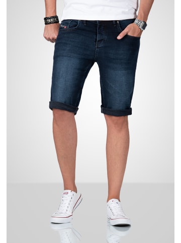 A. Salvarini Herren Jeans Shorts kurze Hosen in Dunkelblau