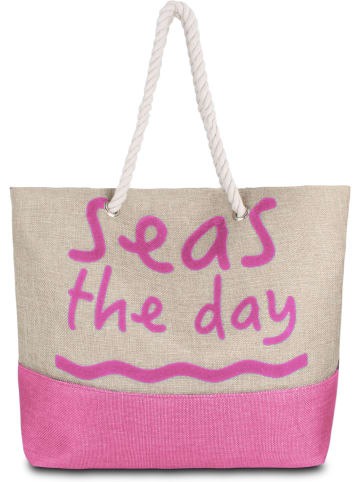 Bequeme Sommer-Umhängetasche, Strandtasche in Sea Pink