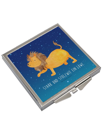 Schminkspiegel Sternzeichen Löwe mit Spruch in Sternenhimmel Blau
