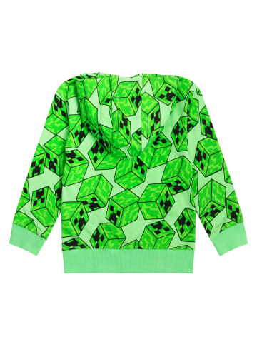 Minecraft Jacke Sweatjacke mit Kapuze Creeper in grün