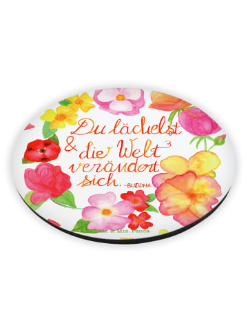 Kühlschrankmagnet Du Lächelst mit Spruch in Bunt