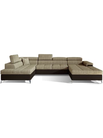 Eduard Recamiere Links in Beige -  (L) 205 x (B) 337 x (H) 88 cm
