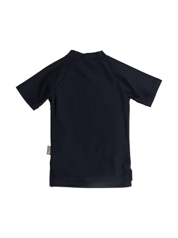 Badeshirt kurzarm uni in marineblau