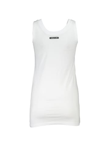 Weiß Baumwolle Damen T-Shirt