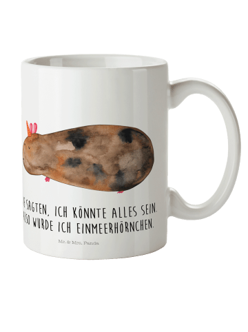 Kaffeetasse Einhorn Meerschweinchen mit Spruch in Weiß