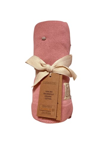 Babydecke Strick Knots rose