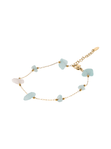 Women Bracelet With Lobster Clasp in Gold Turquoise