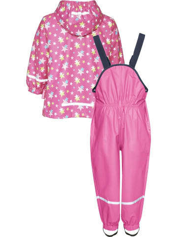 Regen-Set Sterne allover in Pink