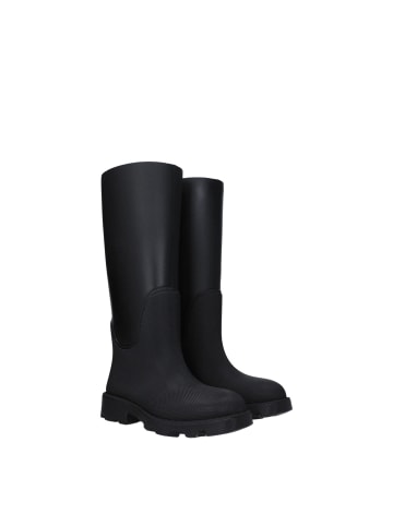 Schwarz Baumwolle Regen Stiefel
