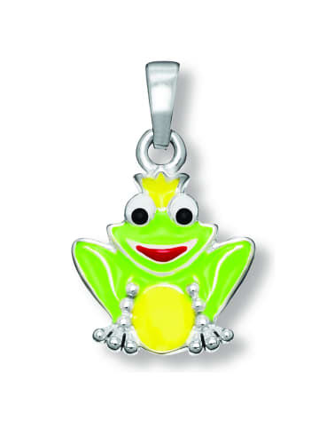 Froschkönig Anhänger aus 925 Silber in silber