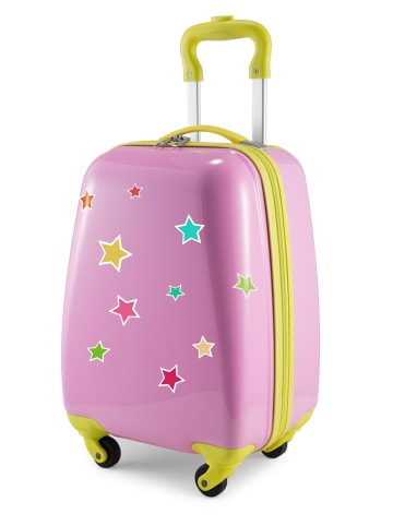 For Kids - Kindertrolley mit Sternenaufklebern in Pink