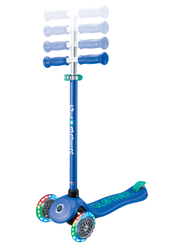 Scooter PRIMO PLUS LIGHTS Roller in dunkelblau, mit Leuchtrollen