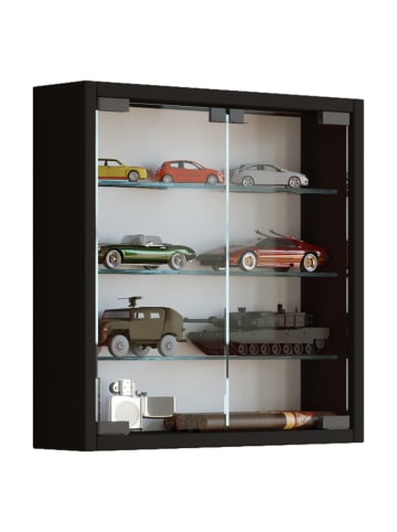 Hängevitrine Wandvitrine Sammel Deko Mandosa S in Schwarz