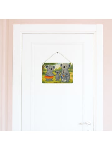 Schild Koala Familie Design ohne Spruch in Weiß