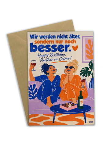 Geburtstagskarte Frauen humorvoll Design mit Sp... in Weiß