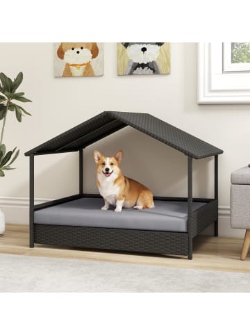 Hundeliege Outdoor bis 60 kg 98 x 69 x 74 cm in Grau
