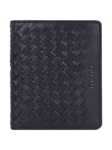 Don Luca Geldbörse Leder 10 cm schwarz