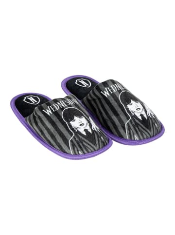 Wednesday Hausschuhe Damen & Herren Pantoffeln, Hauspantoffeln in Schwarz