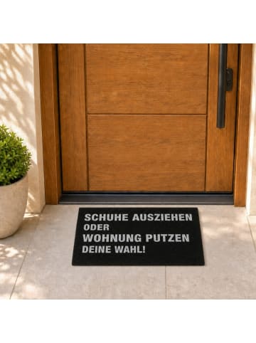 Fußmatte Schuhe ausziehen in Schwarz - (B)60 x (T)40 cm