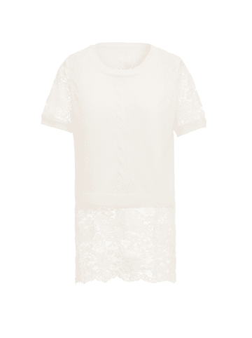 Damen Strickpullover in Wollweiss