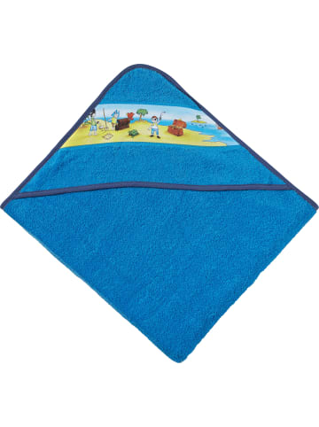 Frottier Kapuzenbadetuch in blau